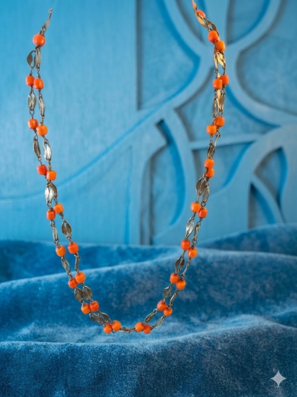 Antique Victorian or Art Deco Filigree Necklace 40 Inch